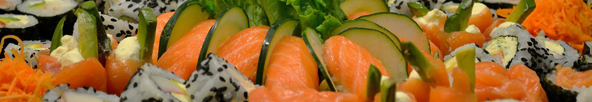 Eating Fast Food Kosher Sushi at D-lux Bistro restaurant in Lakewood, NJ.